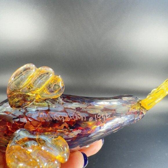 1992 Studio Art Glass Fish Hand Blown Artist Signed Thomas G Hand Made Vintage - Picture 5 of 16